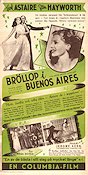 Bröllop i Buenos Aires 1942 poster Fred Astaire Rita Hayworth Musik: Jerome Kern Dans