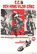 C C och hans vilda gäng 1970 poster Joe Namath Ann-Margret William Smith Seymour Robbie Motorcyklar