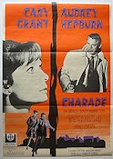 Charade 1963 movie poster Audrey Hepburn Cary Grant Walter Matthau James Coburn Stanley Donen