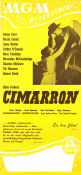 Cimarron 1960 movie poster Glenn Ford Maria Schell Anne Baxter Anthony Mann