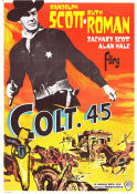Colt 45 1950 movie poster Randolph Scott Ruth Roman Zachary Scott Edwin L Marin Mountains