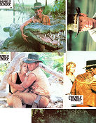 Crocodile Dundee 1986 lobbykort Paul Hogan Linda Kozlowski John Meillon Peter Faiman Filmen från: Australia