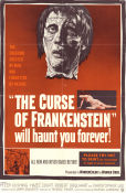 The Curse of Frankenstein 1957 movie poster Peter Cushing Christopher Lee Hazel Court Terence Fisher Production: Hammer Films