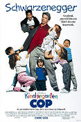 Kindergarten Cop 1990 movie poster Arnold Schwarzenegger Penelope Ann Miller School Kids Police and thieves