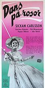 Dans på rosor 1954 movie poster Sickan Carlsson Karl-Arne Holmsten Production: Sandrews