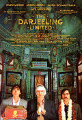 The Darjeeling Limited 2007 movie poster Owen Wilson Adrien Brody Jason Schwartzman Anjelica Huston Wes Anderson Asia
