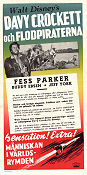 Davy Crockett and the River Pirates 1958 movie poster Fess Parker