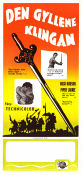 Den gyllene klingan 1953 poster Rock Hudson Piper Laurie Gene Evans Nathan Juran Svärd och sandal