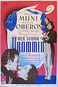 A Song to Remember 1945 movie poster Paul Muni Merle Oberon Cornel Wilde Charles Vidor