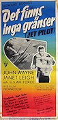 Det finns inga gränser 1958 poster John Wayne Janet Leigh Howard Hughes Flyg