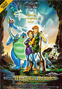 Quest for Camelot 1998 movie poster Jessalyn Gilsig Frederik Du Chau Animation Dinosaurs and dragons