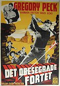 Only the Valiant 1952 movie poster Gregory Peck