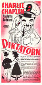 The Great Dictator 1940 movie poster Paulette Goddard Jack Oakie Charlie Chaplin Find more: Nazi