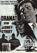 Dramat vid Sidney Street 1960 poster Donald Sinden Nicole Berger Kieron Moore Robert S Baker Poliser