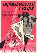 Drömsemester i Paris 1959 poster Tony Curtis Janes Leigh Linda Cristal Resor