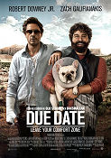 Due Date 2010 movie poster Robert Downey Jr Zach Galifianakis Todd Phillips Dogs