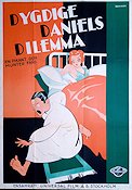 Dygdige Daniels dilemma 1930 movie poster Eric Rohman art