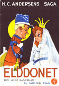 Elddonet 1951 movie poster Bengt Eklund Helge Hagerman Writer: H C Andersen Animation