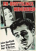 En brottslings hedersord 1940 poster John Garfield Ann Sheridan