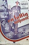En fattig miljonär 1936 poster Carole Lombard Fred MacMurray