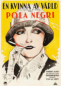 En kvinna av värld 1925 poster Pola Negri Charles Emmett Mack Malcolm St Clair