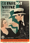 Ett farligt vittne 1933 poster Warner Baxter Myrna Loy WS Van Dyke Eric Rohman art