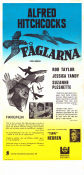 Fåglarna 1963 poster Rod Taylor Tippi Hedren Jessica Tandy Alfred Hitchcock Fåglar