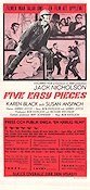 Five Easy Pieces 1970 poster Jack Nicholson Susan Anspach Karen Black Bob Rafelson