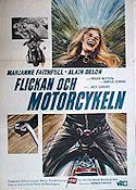 Flickan och motorcykeln 1968 poster Marianne Faithfull Alain Delon Motorcyklar