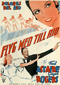 Flyg med till Rio 1933 poster Dolores del Rio Fred Astaire Ginger Rogers Thornton Freeland