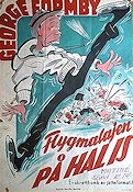 Flygmalajen på hal is 1939 poster George Formby Vintersport