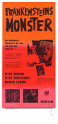 The Evil of Frankenstein 1964 movie poster Peter Cushing Peter Woodthorpe Duncan Lamont Freddie Francis Production: Hammer Films