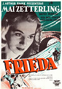 Frieda 1947 movie poster David Farrar Glynis Johns Mai Zetterling Basil Dearden Bridges
