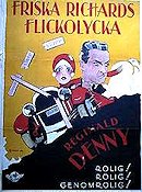 Friska Richards flickolycka 1929 poster Reginald Denny Bilar och racing