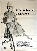 Fröken april 1958 poster Lena Söderblom Gunnar Björklund Jarl Kulle Gaby Stenberg Göran Gentele