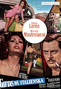 Giftas på italienska 1965 poster Sophia Loren Marcello Mastroianni Vittorio De Sica