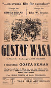 Gustaf Wasa 1928 movie poster Gösta Ekman Edvin Adolphson Hugo Björne John W Brunius