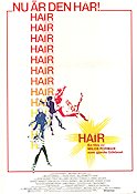 Hair 1979 movie poster John Savage Treat Williams Beverly D´Angelo Milos Forman Musicals
