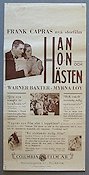Broadway Bill 1934 movie poster Warner Baxter Myrna Loy Frank Capra