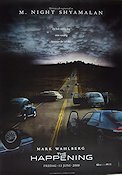 The Happening 2007 movie poster Mark Wahlberg M Night Shyamalan Cars and racing