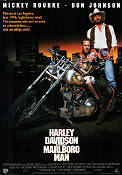 Harley Davidson and the Marlboro Man 1991 poster Mickey Rourke Don Johnson Simon Wincer Motorcyklar