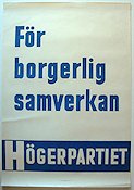 För borgerlig samverkan 1960 poster Find more: Högerpartiet
