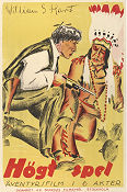 Högt spel 1921 poster William S Hart Vola Vale Lambert Hillyer Affischkonstnär: Rolf Bethge