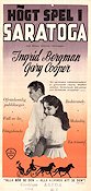 Högt spel i Saratoga 1946 poster Ingrid Bergman Gary Cooper