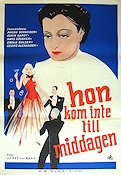 Hon kom inte till middagen 1940 movie poster Magda Schneider Karin Hardt Hans Söhnker