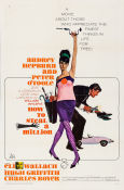 How to Steal a Million 1966 movie poster Audrey Hepburn Peter O´Toole William Wyler Poster artwork: Robert E McGinnis Money Cars and racing
