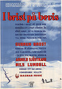 I brist på bevis 1943 poster Arnold Sjöstrand Birgit Tengroth Holger Löwenadler Ragnar Frisk Berg