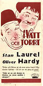I vått och torrt 1930 poster Laurel and Hardy Helan och Halvan