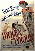 Idolen i Tyrolen 1939 poster Bob Hope Martha Raye Berg