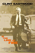 In the Line of Fire 1993 poster Clint Eastwood John Malkovich Rene Russo Wolfgang Petersen